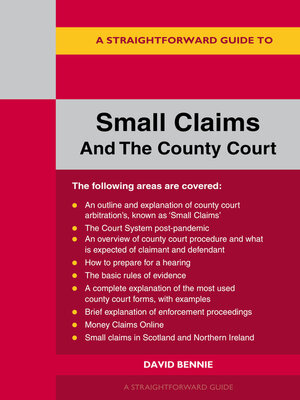 cover image of A Straightforward Guide to Small Claims and the County Cour